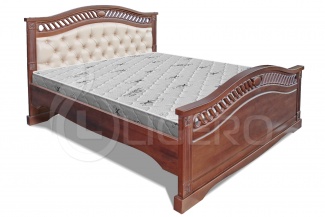 Кровать Милена с мягкой вставкой из массива сосны