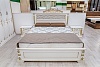Кровать Пальмира (белая эмаль с золотой патиной )
