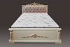 Кровать Виктория с мягкой вставкой из массива сосны