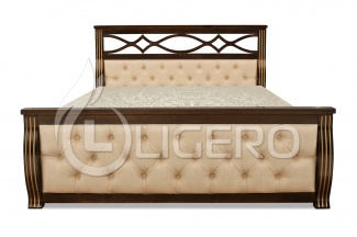 Кровать Петергоф из массива дуба
