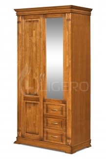 Шкаф для одежды Флоренция-3 из массива дуба