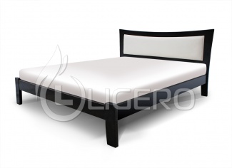 Кровать Аврора с мягкой вставкой из массива бука