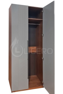 Шкаф Бергамо 2-х ств., фасады МДФ в эмали из массива бука