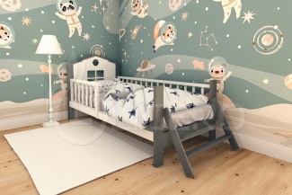 Кровать детская Хижина из массива сосны