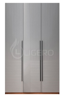 Шкаф Бергамо 3-х ств., фасады МДФ в эмали из массива бука