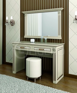 Туалетный столик Амелия с зеркалом из массива дуба