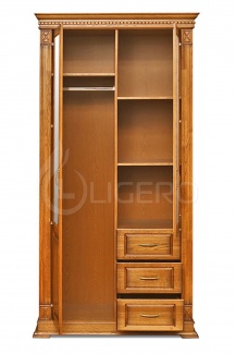 Шкаф для одежды Флоренция-2 из массива дуба