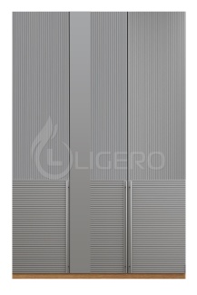 Шкаф Бергамо 3-х ств., фасады МДФ в эмали из массива березы от производителя в Москве Шкаф Бергамо 3-х ств., фасады МДФ в эмали из массива березы