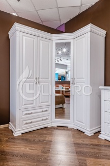 Шкаф угловой Флоренция (белая эмаль)