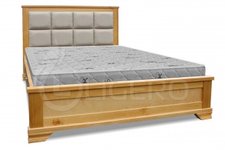 Кровать Классика с мягкой вставкой из массива бука