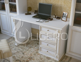 Однотумбовый письменный стол из серии "Пальма" из массива сосны