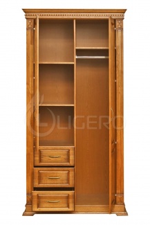 Шкаф для одежды Флоренция-3 из массива дуба