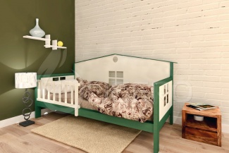 Кровать детская Домик Сказки из массива сосны
