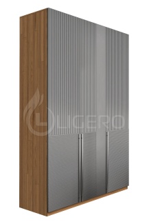 Шкаф Бергамо 3-х ств., фасады МДФ в эмали из массива сосны от производителя в Москве Шкаф Бергамо 3-х ств., фасады МДФ в эмали из массива сосны