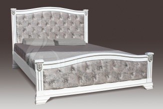 Кровать Азалия со стразами из массива сосны