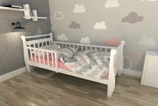 Кровать детская Карета из массива сосны