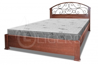 Кровать Лаура (ковка) из массива дуба
