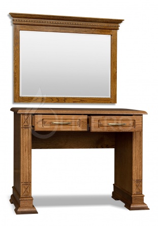 Письменный стол Флоренция 2 ящика с зеркалом из массива сосны