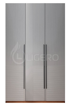 Шкаф Бергамо 3-х ств., фасады МДФ в эмали из массива бука