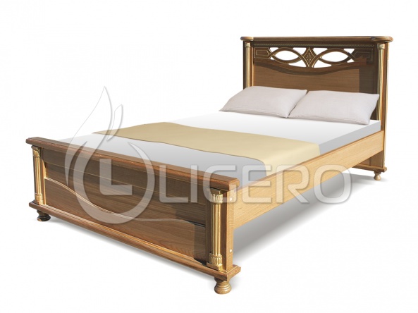 Кровать Мелиса из массива дуба