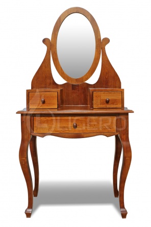 Дамский столик Прованс с овальным зеркалом из массива бука