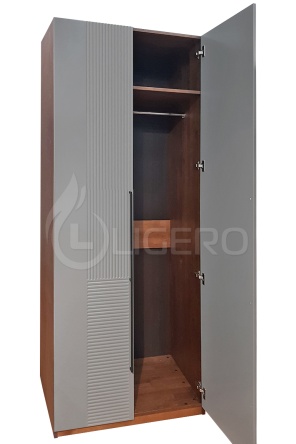 Шкаф Бергамо 2-х ств., фасады МДФ в эмали из массива сосны