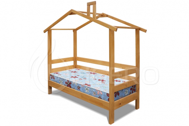 Кровать детская Домик из массива дуба