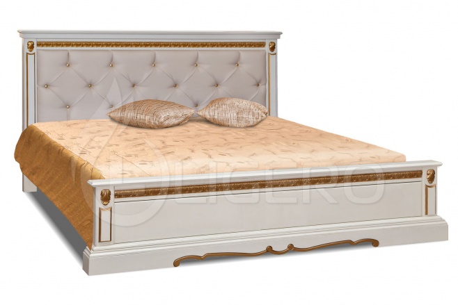 Кровать Милано-тахта с каретной стяжкой из массива бука